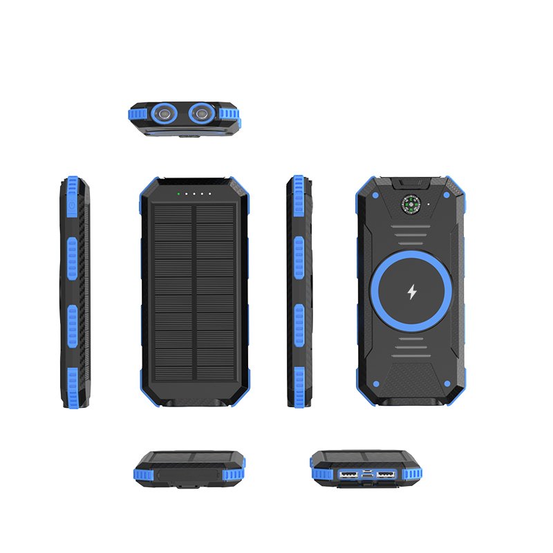 Cheap 0utdoor Solar Power Bank Water Resistant Portable Dual USB Wireless Charger 10000mah Powerbank