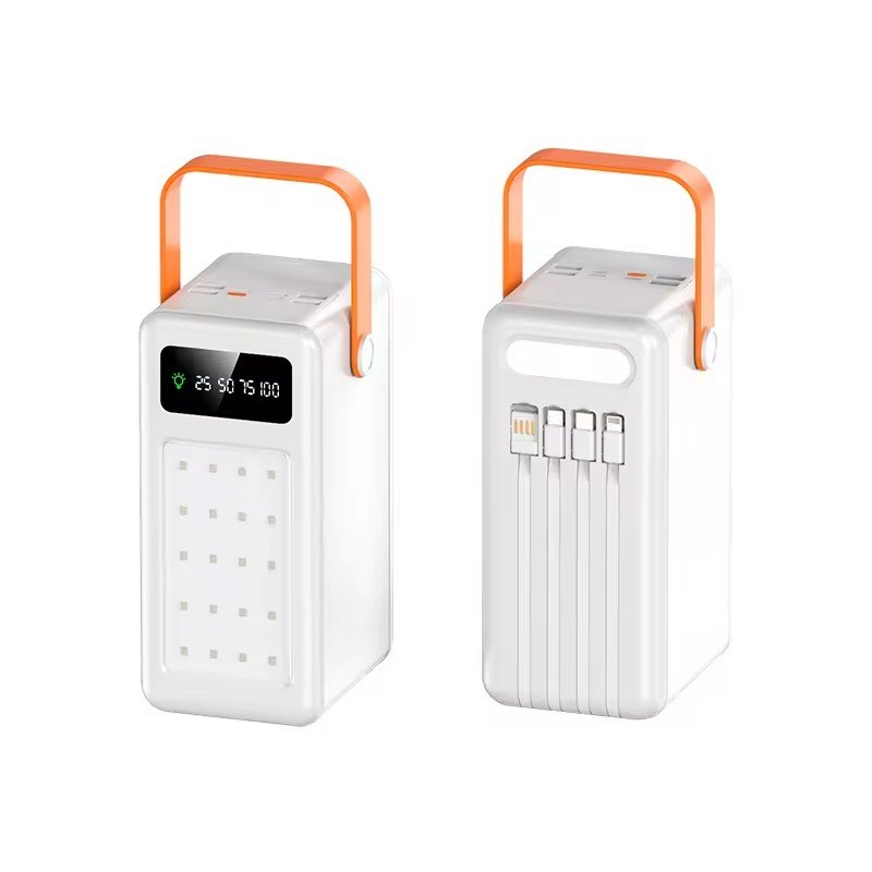 100000mAh Large Capacity Portable Power Bank Fast Charging Outdoor for Phone Ipad with Four Wires