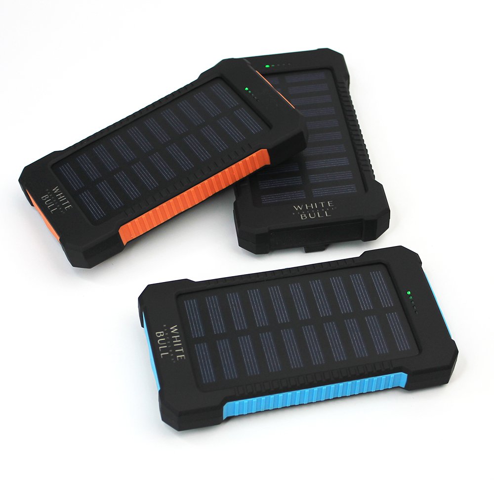 Ultra-Slim Dual USB Ports Solar Power Bank Charger Waterproof Li-Polymer Battery MAH Smart CE Certified Micro Portable Plastic