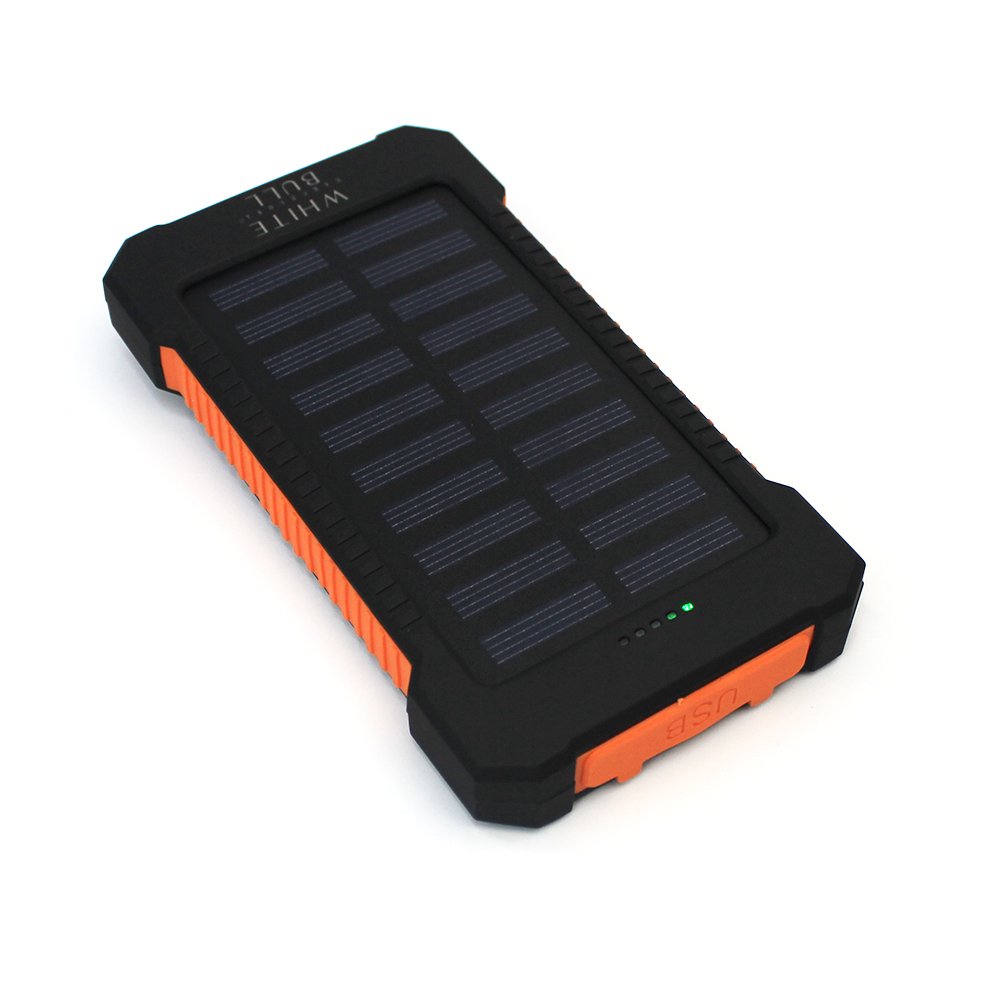 Ultra-Slim Dual USB Ports Solar Power Bank Charger Waterproof Li-Polymer Battery MAH Smart CE Certified Micro Portable Plastic