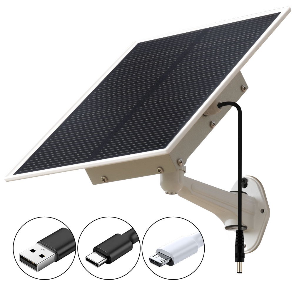 TecDeft 12v Solar Panel Kit With Battery 20000mah Outdoor Solar Charger Panel For Cctv Security outdoors camera