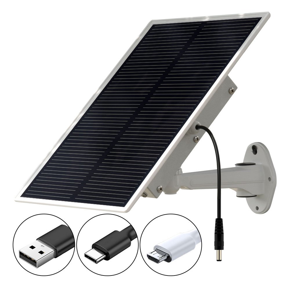 TecDeft 12v Solar Panel Kit With Battery 20000mah Outdoor Solar Charger Panel For Cctv Security outdoors camera