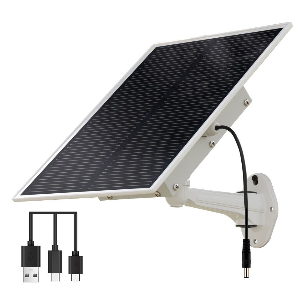TecDeft 12v Solar Panel Kit With Battery 20000mah Outdoor Solar Charger Panel For Cctv Security outdoors camera