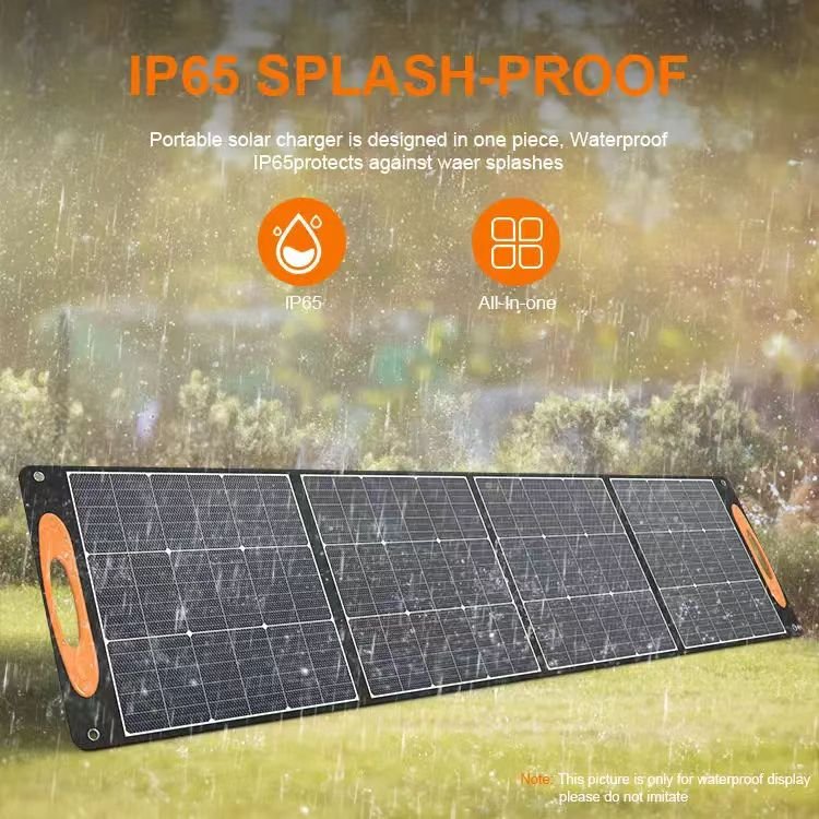 Waterproof ETFE portable solar generator 100W 200W foldable solar energy panel Mono PERC solar cells for Outdoor Camping