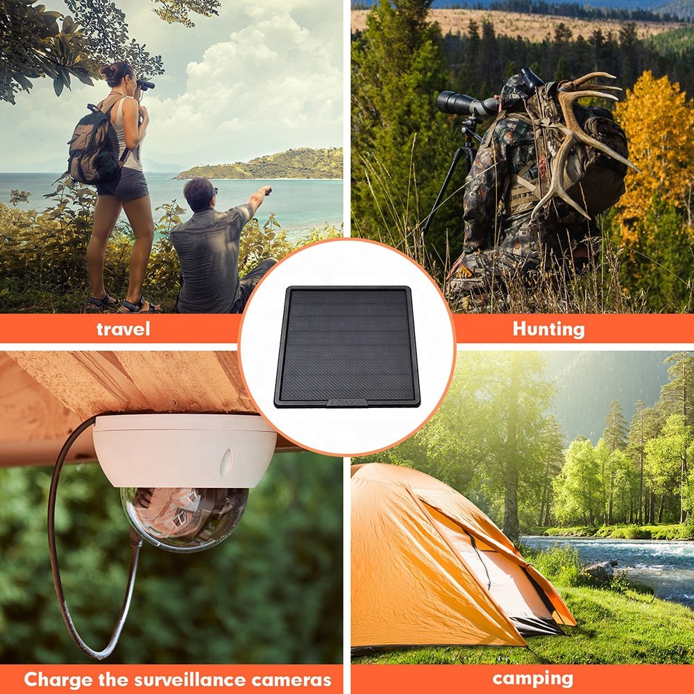 Outdoor solar panel 12V 10W 5V solar panel charger usb port with battery 25000MAh for wild security cctv hunting trail camera