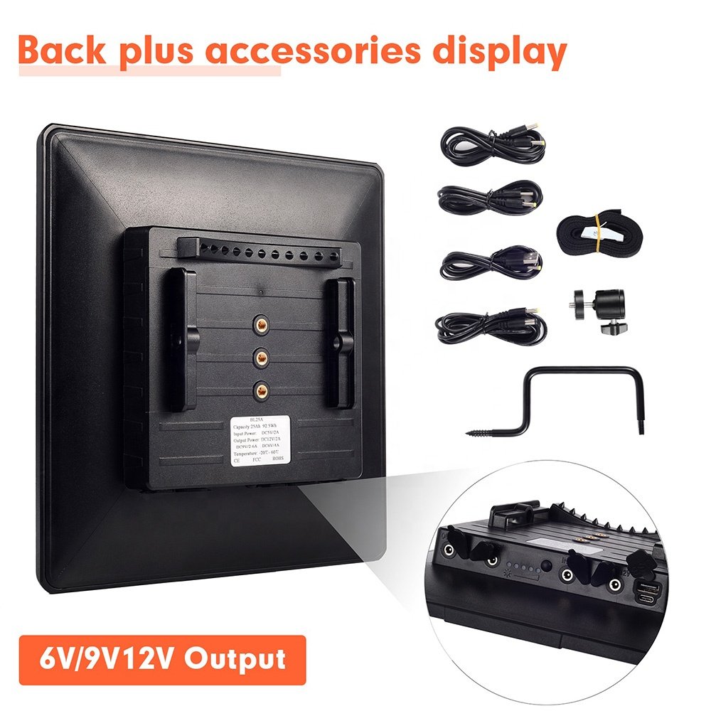 Outdoor solar panel 12V 10W 5V solar panel charger usb port with battery 25000MAh for wild security cctv hunting trail camera