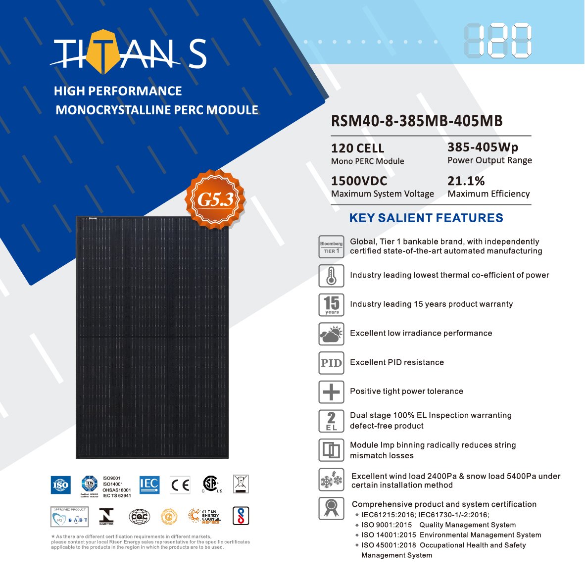 EU Warehouse Risen TW solar Panel 385w- 655w 120cell PERC Mono Pv Panel Home Use solar Power Energy Storage System