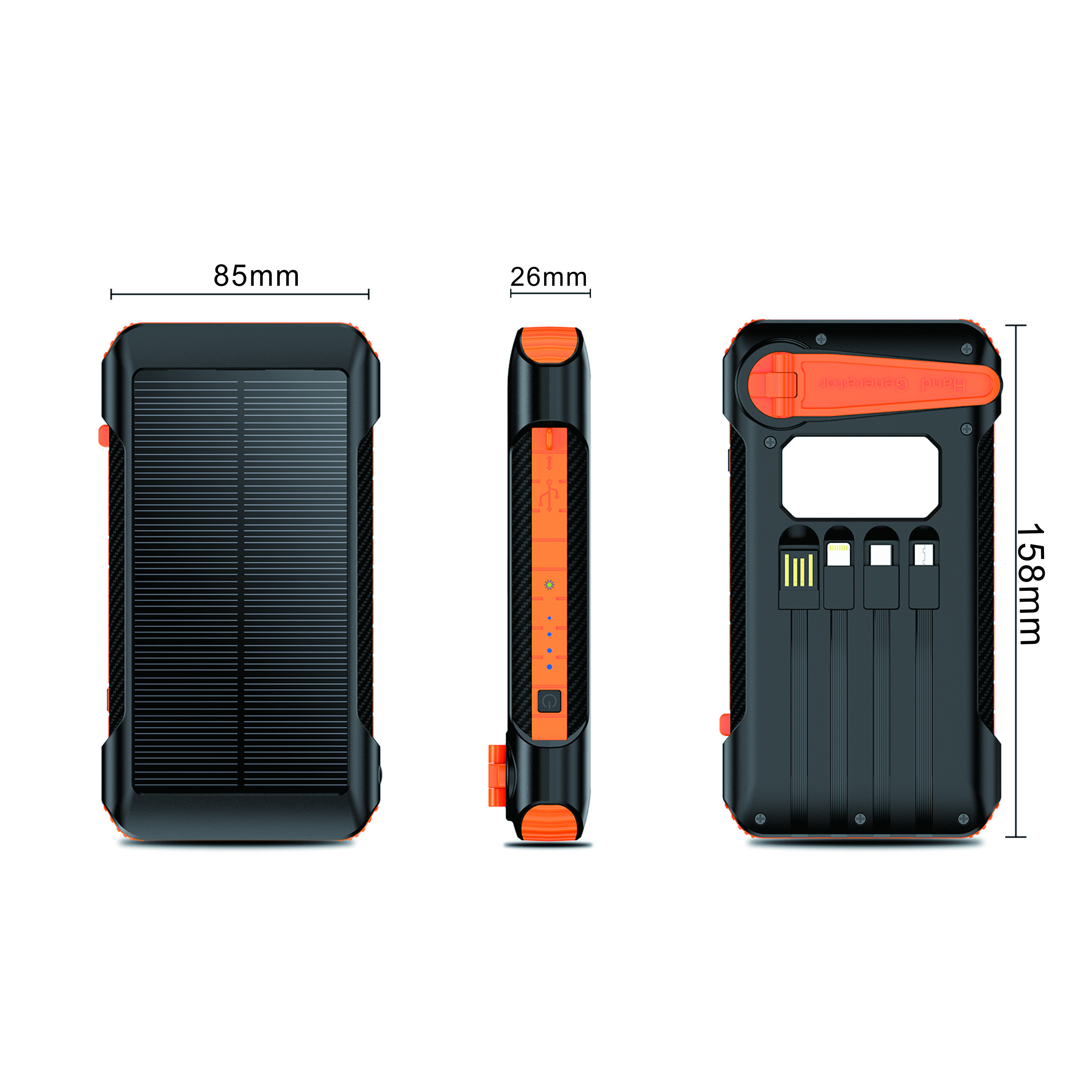 2022 Popular Products Solar Power Bank 10000mah Trending Innovation Solar Charger IP64 Waterproof Powerbank