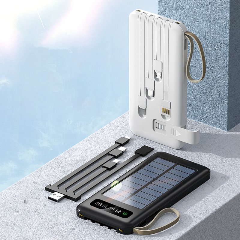 10000mah Solar Power Bank Type C Fast Charger Portable Power Bank For All Phone Models
