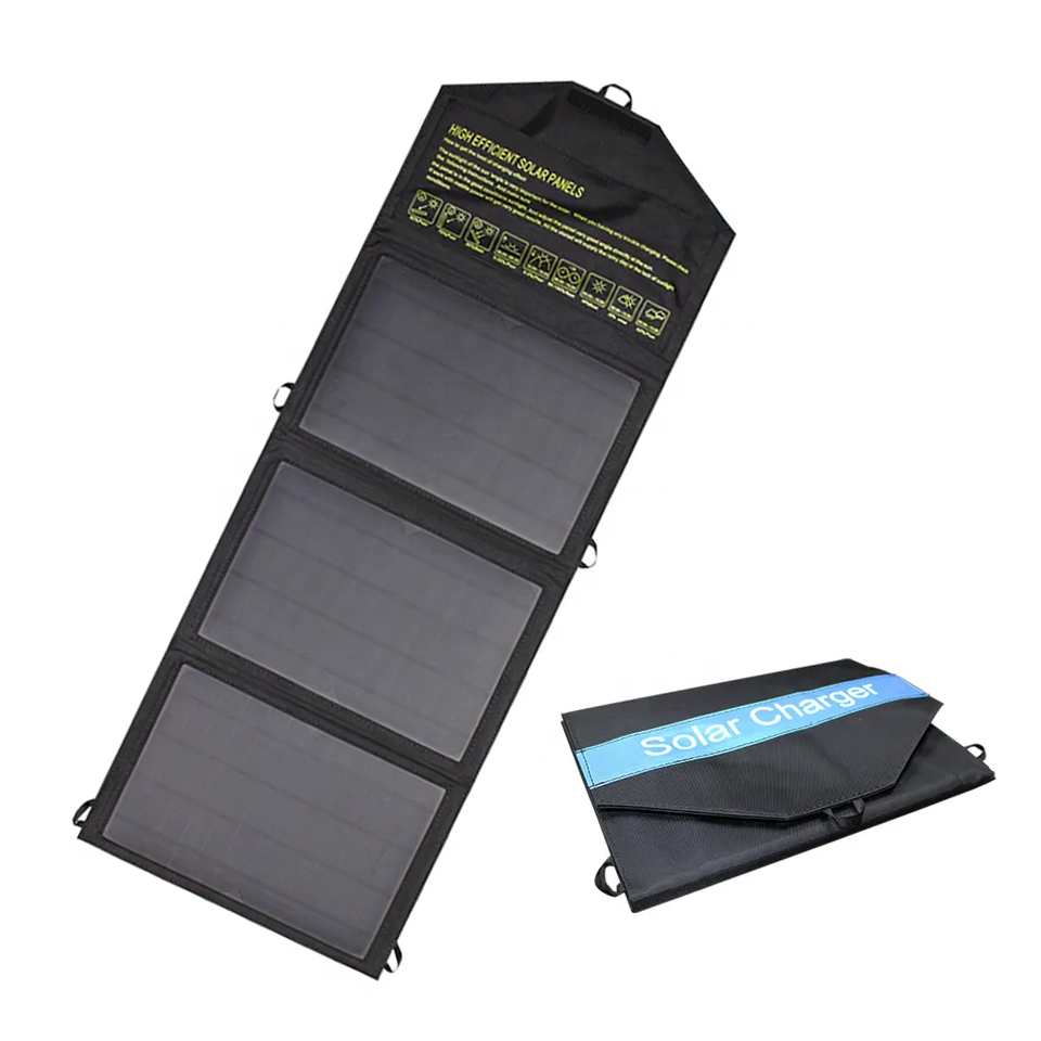 21W Foldable Solar Panel Charger Handbag Folding Solar Panel For Cars Camping for portable power station