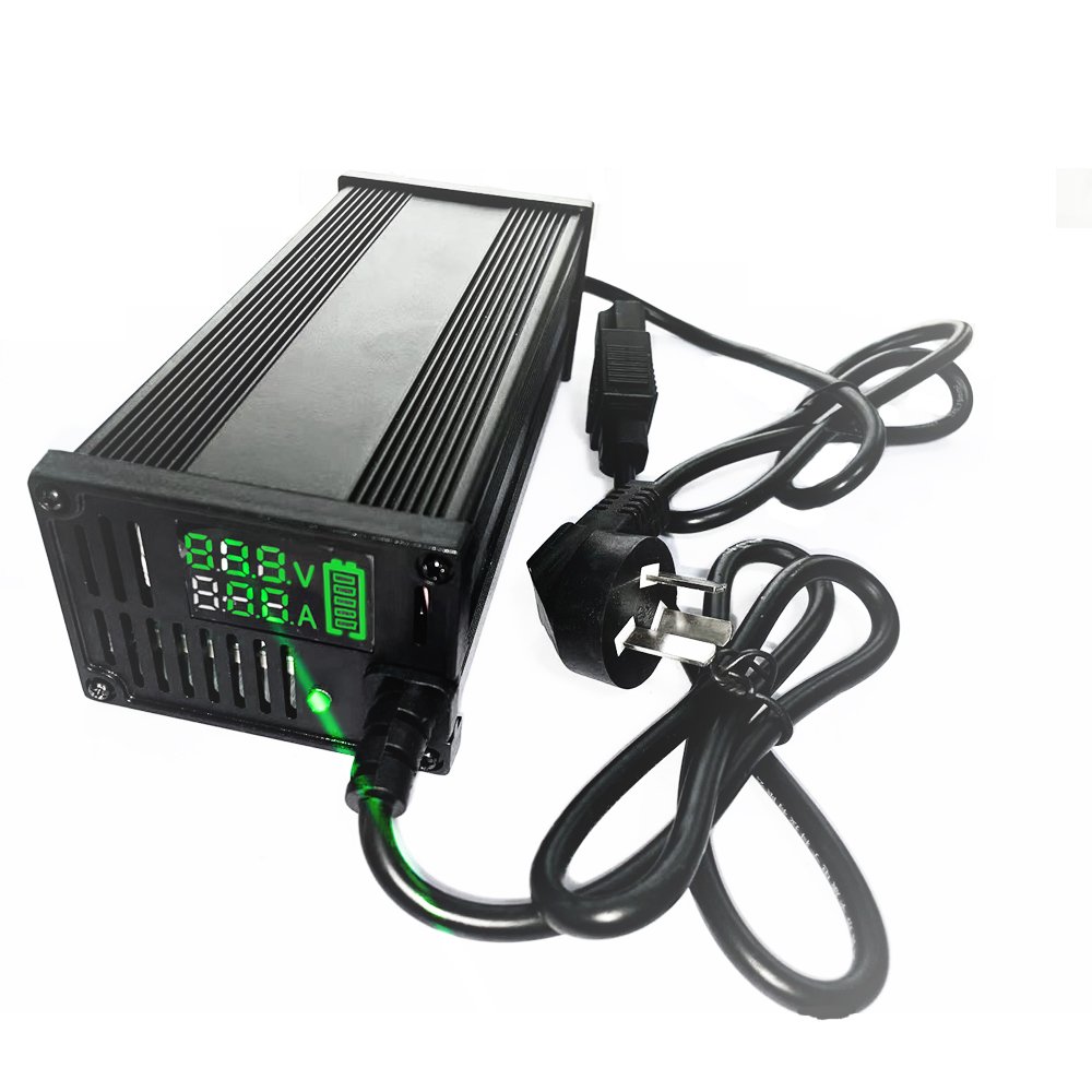 High Power Aluminium Case 36V 43.8V 10A 15A Lithium LiFePO4 Battery Charger for Electric Vehicles/Cars/Scooters