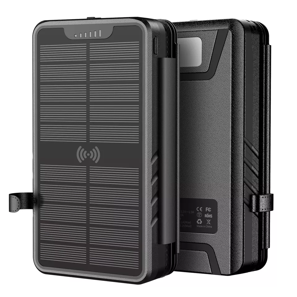 Original Factory OEM Logo Foldable Solar Phone Charger Big Capacity 26800mAh Wireless Charger Dual USB Solar Panel Power Banks