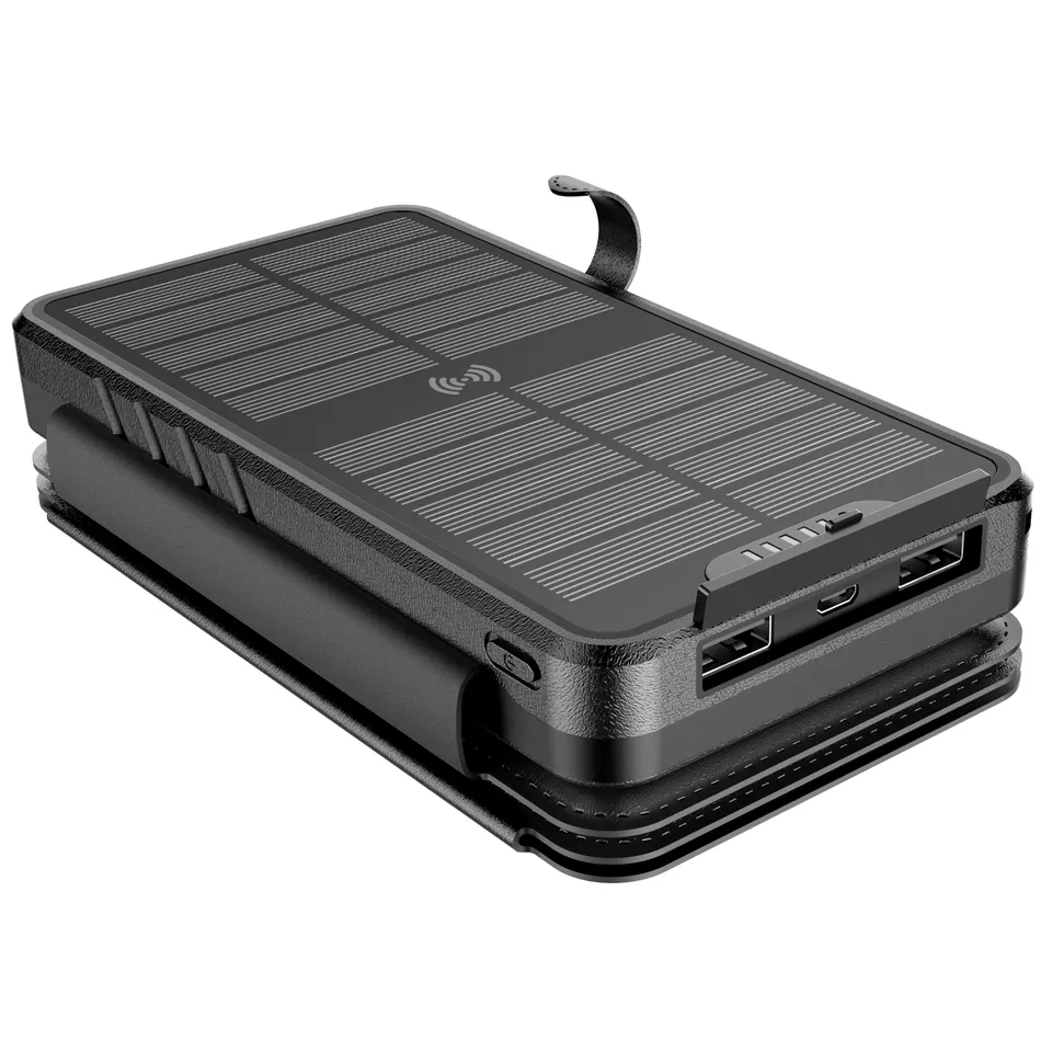 Original Factory OEM Logo Foldable Solar Phone Charger Big Capacity 26800mAh Wireless Charger Dual USB Solar Panel Power Banks