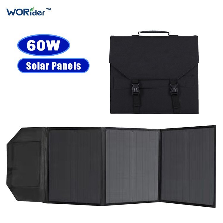 Camping 60W 80W 5V/12V/18V ETFE Portable Solar Panel Module Foldable Solar Panel with USB Type-C Charger