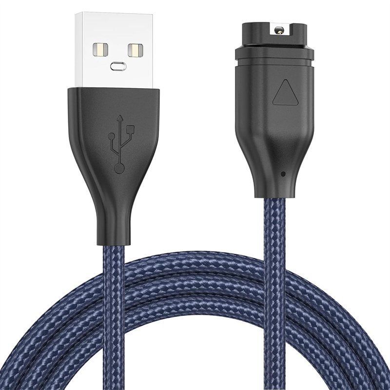 Braided Nylon Charger Cable for Garmin Fenix 8 7 6 5 S X Solar Vivoactive 5 4 4S 3 Forerunner 965 955 945 Fast Charging Adapter
