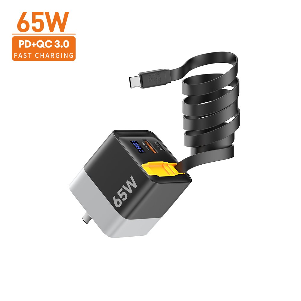 Vina 2024 GaN 65W Charger USB-C USB-A 2 Ports PD3.0 Fast Charging Wall Charger 45W 60W for Laptop Mobile Phone