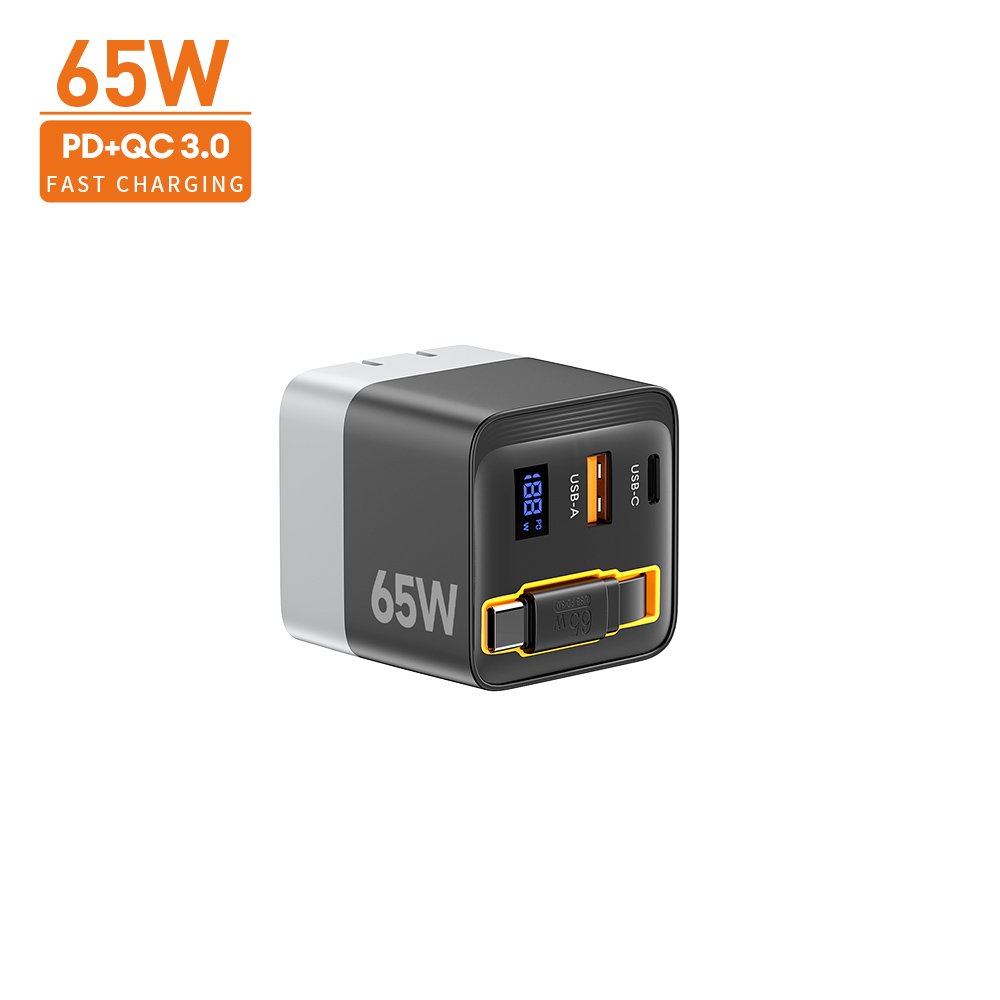 Vina 2024 GaN 65W Charger USB-C USB-A 2 Ports PD3.0 Fast Charging Wall Charger 45W 60W for Laptop Mobile Phone
