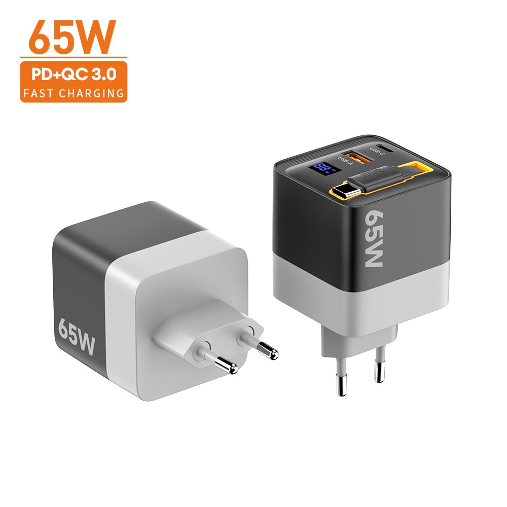 Vina 2024 GaN 65W Charger USB-C USB-A 2 Ports PD3.0 Fast Charging Wall Charger 45W 60W for Laptop Mobile Phone