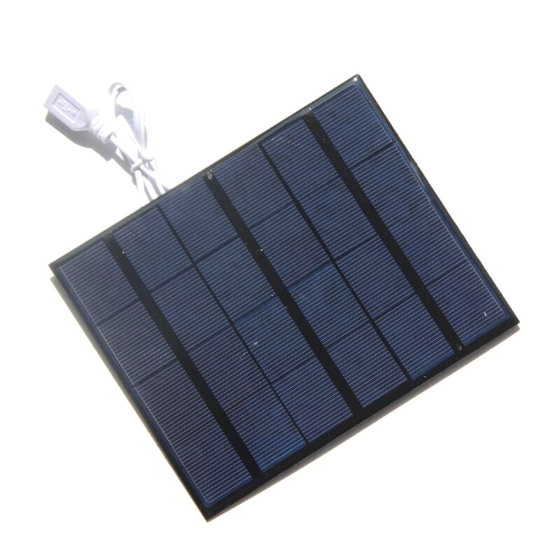 BUHESHUI Solar Fan For Home Office Outdoor Traveling Fishing 6 Inch Cooling Fan USB 3.5W 6V Solar Panel Charger