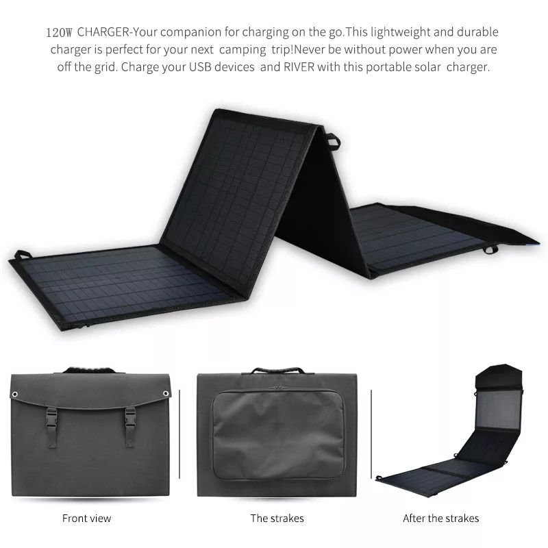100w 120W 20V Mono Cell Flexible Solar Panel Blanket Portable Foldable Solar Charger For Outdoor Camping RV Travelling