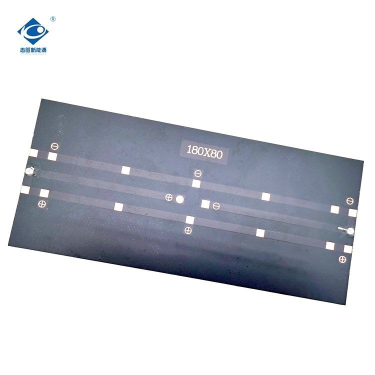 ZW-18080 Lightweight Laminated Solar Panel 5.5V PET Solar Photovoltaic Panel 1.9W Outdoor Portable Solar Panel Charger