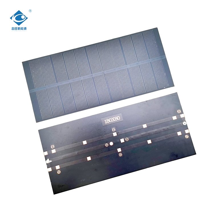 ZW-18080 Lightweight Laminated Solar Panel 5.5V PET Solar Photovoltaic Panel 1.9W Outdoor Portable Solar Panel Charger