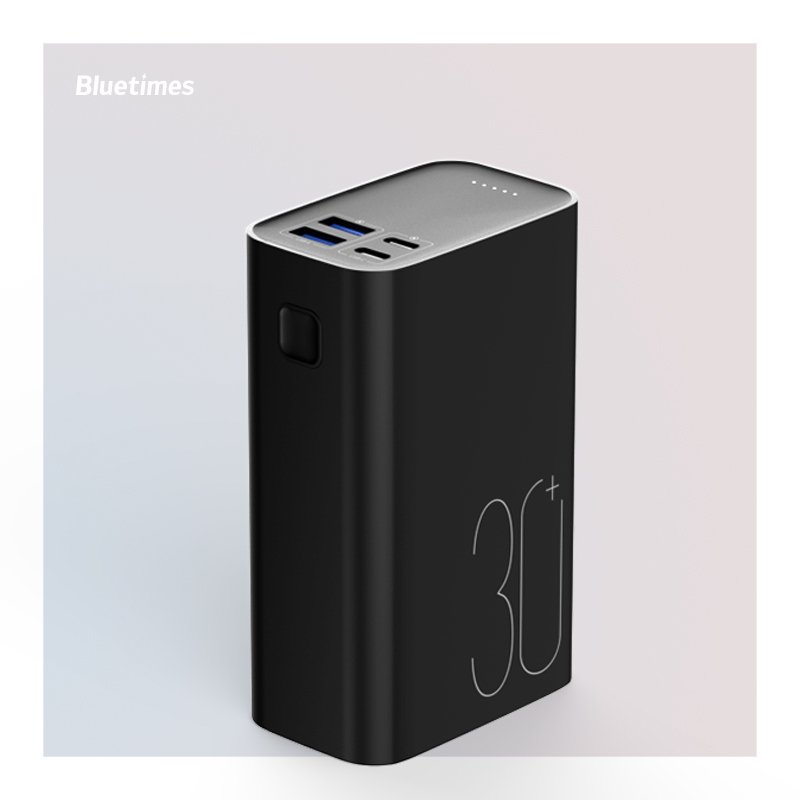 Bluetimes super fast charge 30000mAh PD 65W fast charging power bank for laptop mobile phone fast power bank