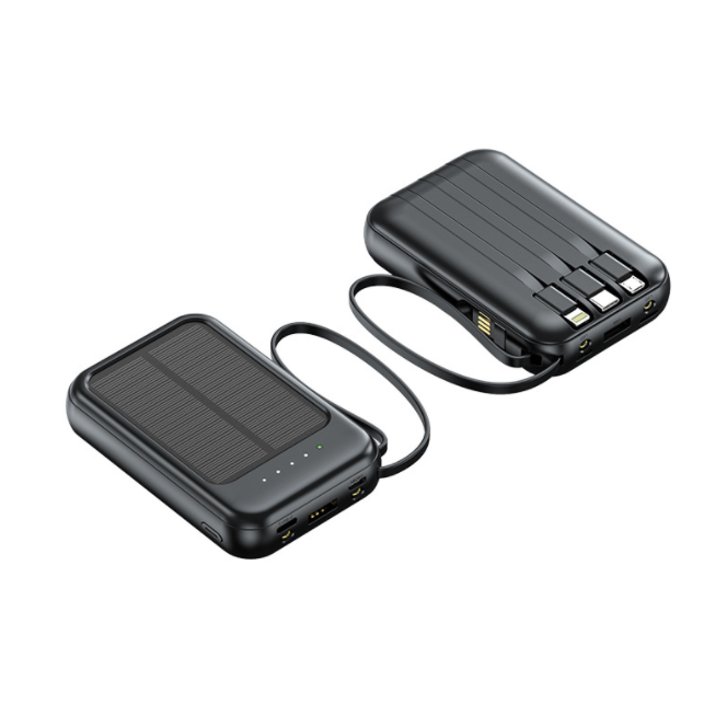 10000 Mah compact portable solar LED light mobile power supply