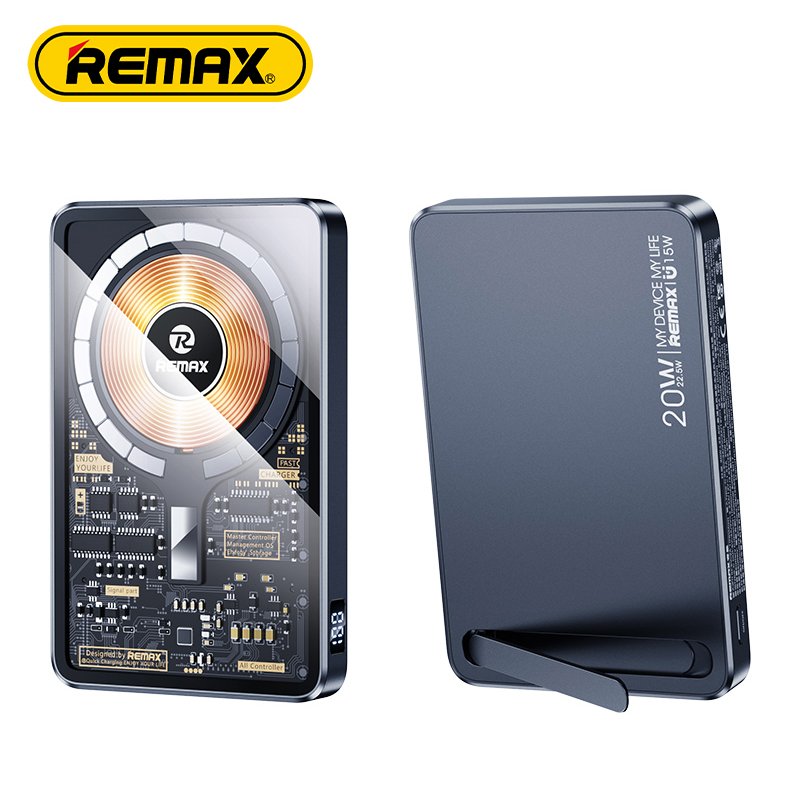 Remax High Quality Rpp-558 Mini Portable Magnet Wireless Charger 10000Mah Powerbank With Magnetic Function Power Bank