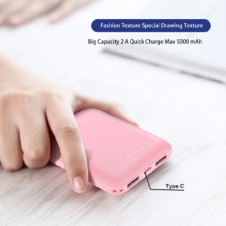 2025 Giveaway Hot Sale Gift Powerbank Type C input port OEM logo for Gift for Travel for Gift Phone Mini Portable Powerbank