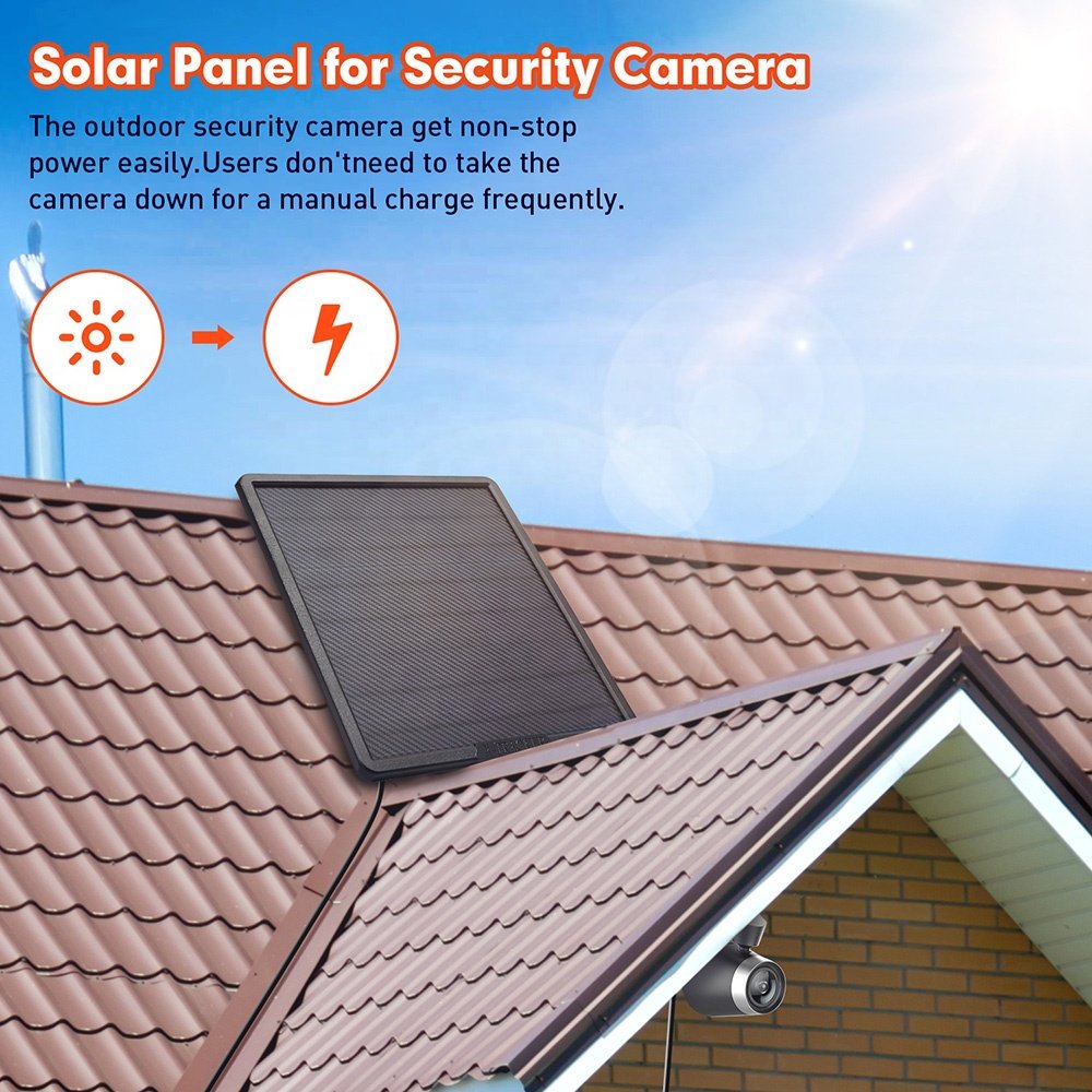 10W portable solar panel battery charger powerbank 25000mah USB Type C fast charging 6V 9V 12V output for outdoor cameras