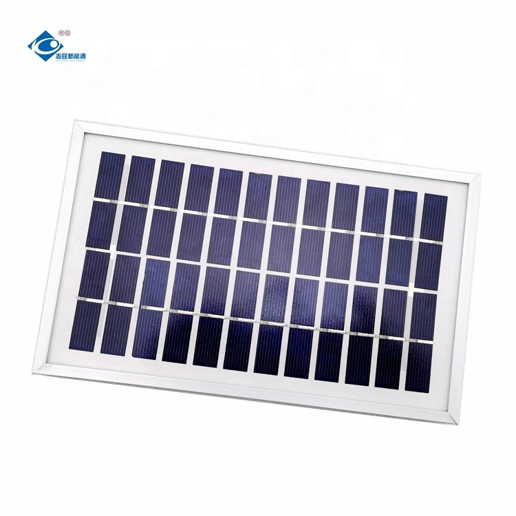 ZW-3W-12V Aluminum Framed Solar Panels 12V Mini Portable Solar Panel Charger 3W Poly Glass Laminated Solar Panel