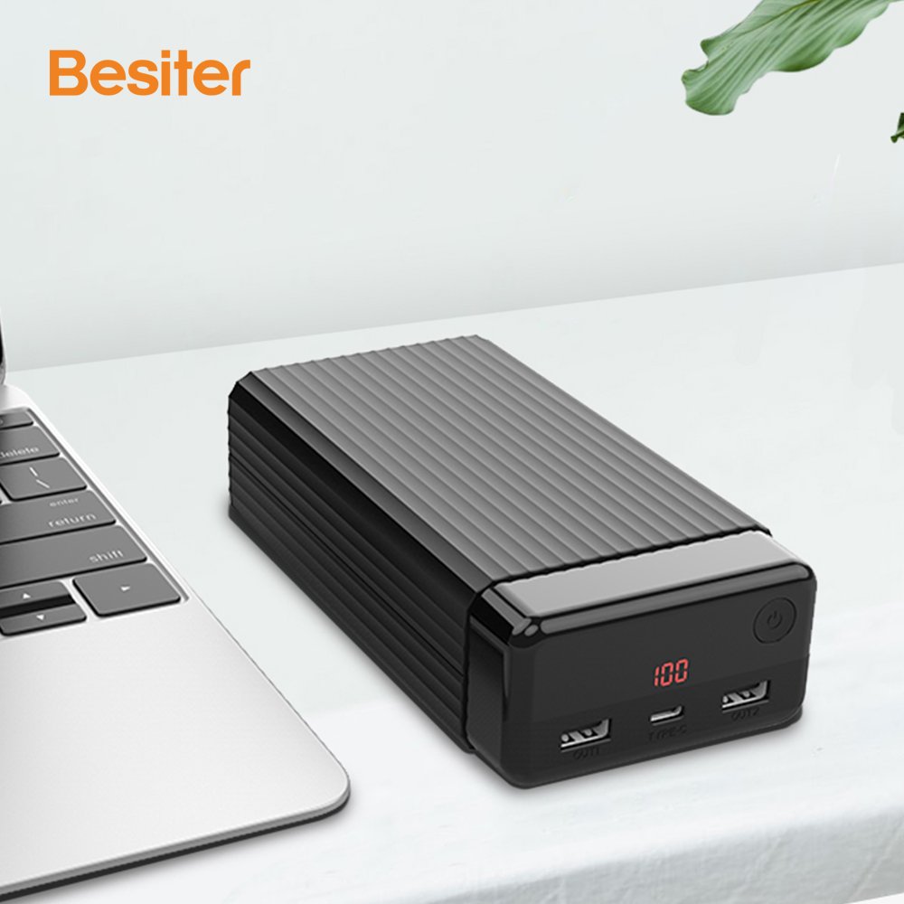 OEM/ODM Wholesale 40,000mah Polymer Power Banks High Capacity Supply 65w/20w/10w ABS Double USB Popular Bank Battery Chargers