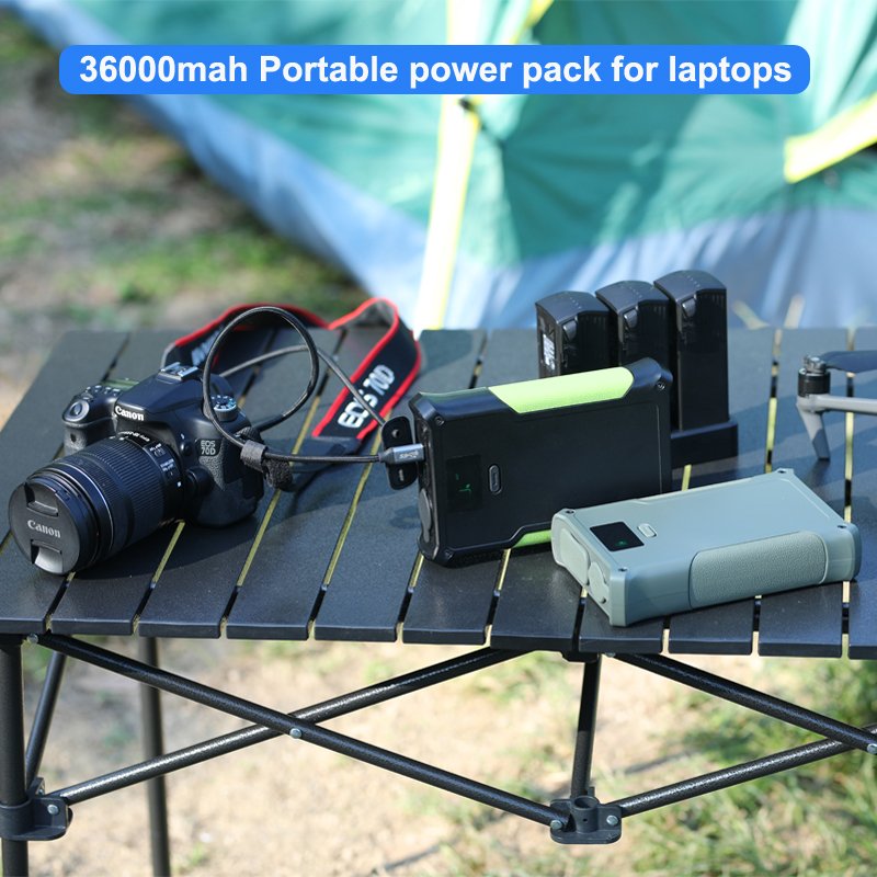 Portable DC 12V 24V battery pack powerbank 40000mah cpap machine USB-C 60W travel battery charger 133WH