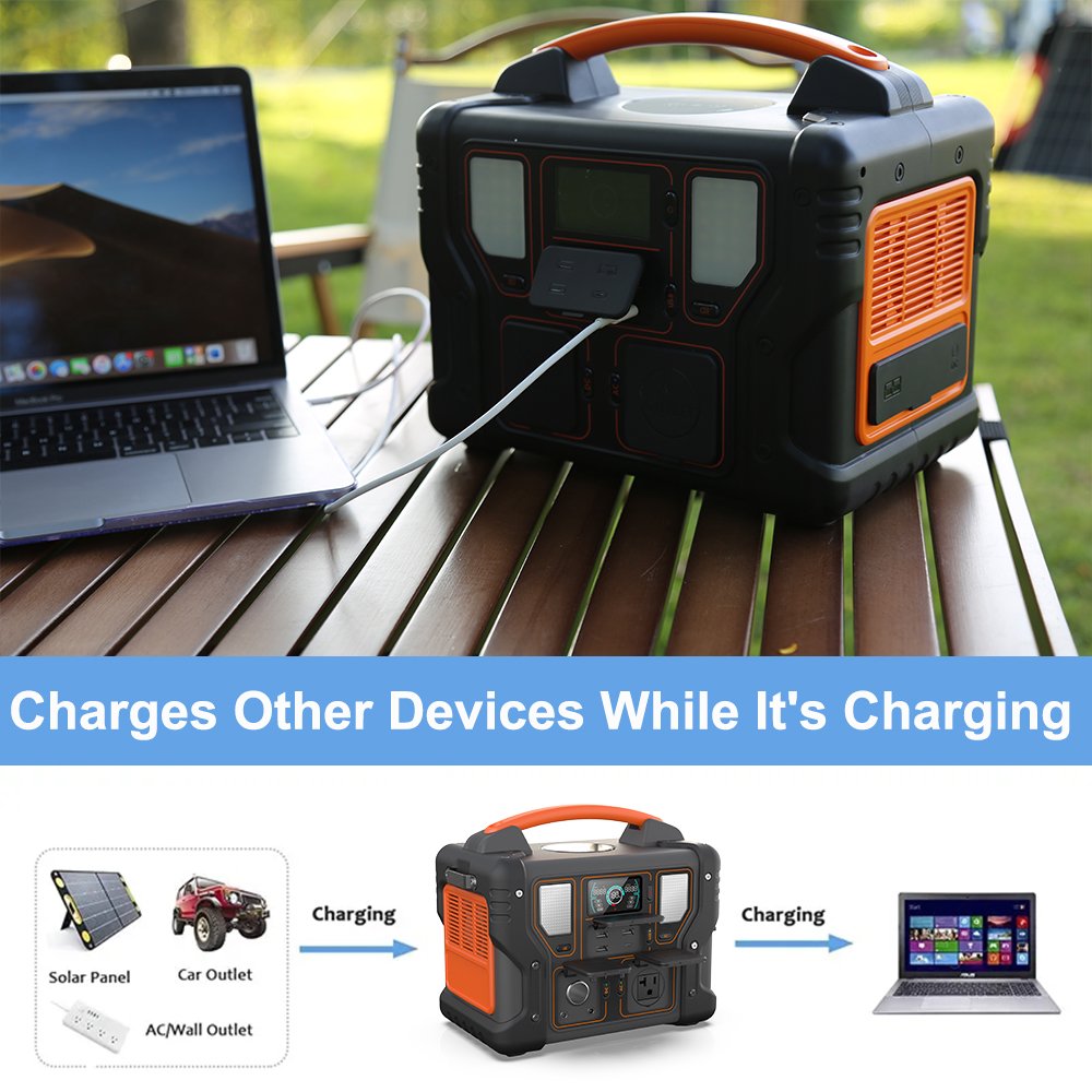 Energy Storage Solar Panel Lithium Battery Home 110V 220V Camping Mini Portable AC Outlets Power Banks 600 Watt Power Station