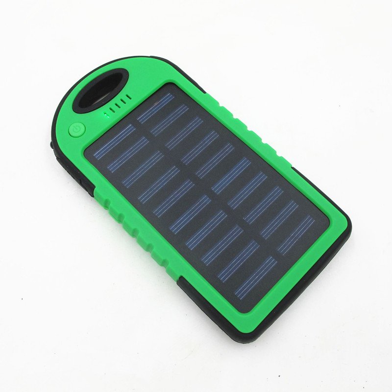 China Factory Solar Power Bank 5000mAh Portable Solar Charger External Battery Backup Solar Power Bank with Flashlight
