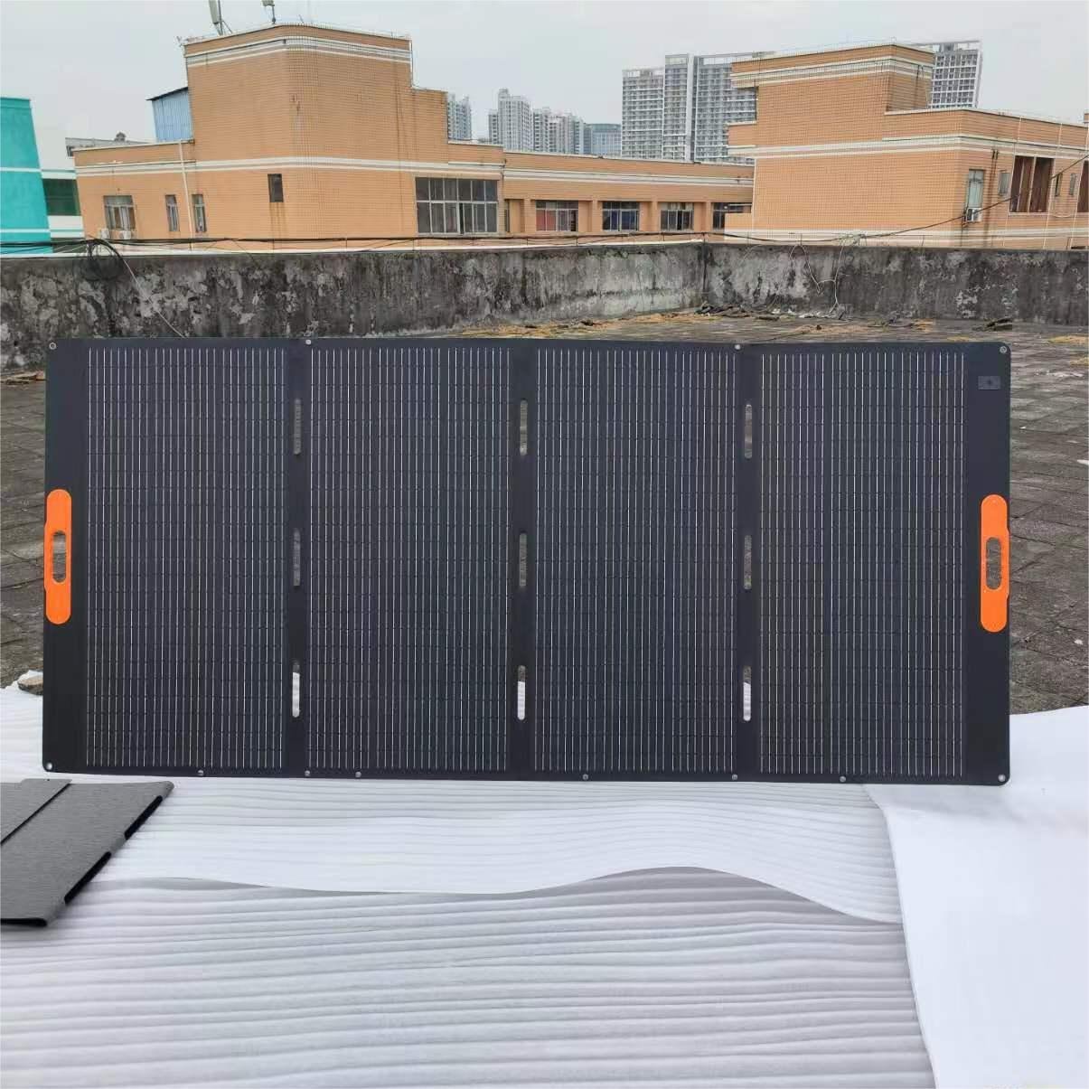 ETFE 36V400W Foldable Solar Panels Chargers Portable Solar Handbags with Kickstands and Output Connector MC4