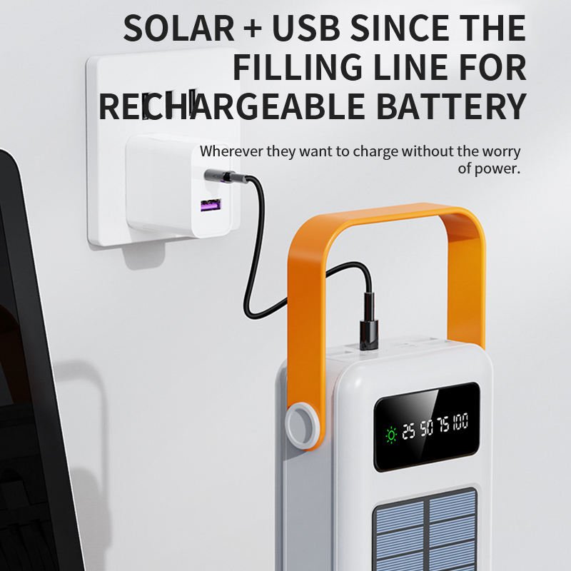 Low Price Outdoor Camping Portable Charger Solar Power Bank 100000mah With 4 Cables And LED Light Wholesale