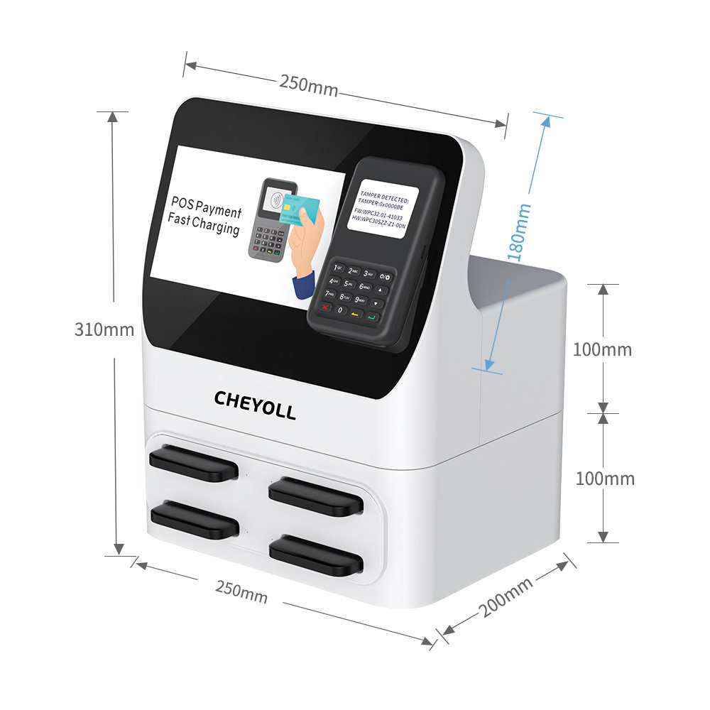 Cheyoll rental power bank station portable shared power bank with POS&NFC restaurant