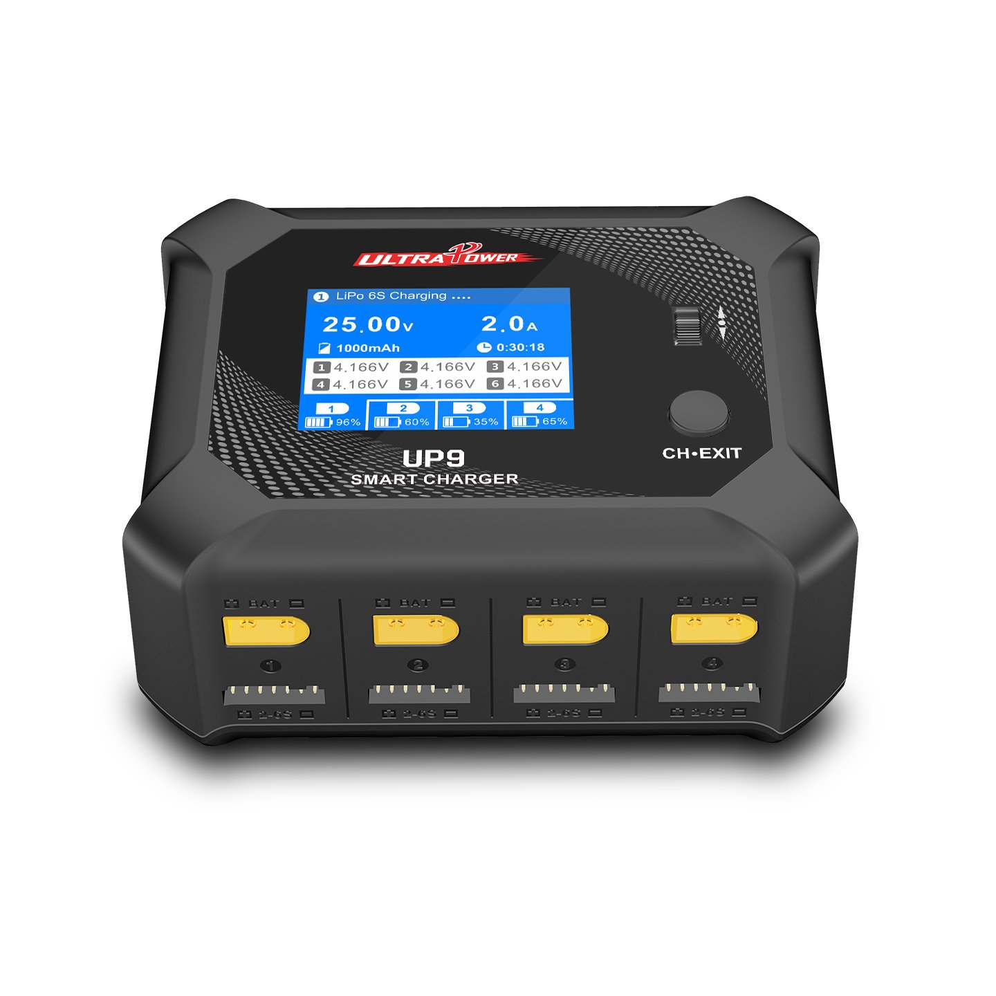 UltraPower UP10 Two-Channel 200W Smart balance Charger for UAV/Drone/Car/Rc toys and all type batteries Charging.