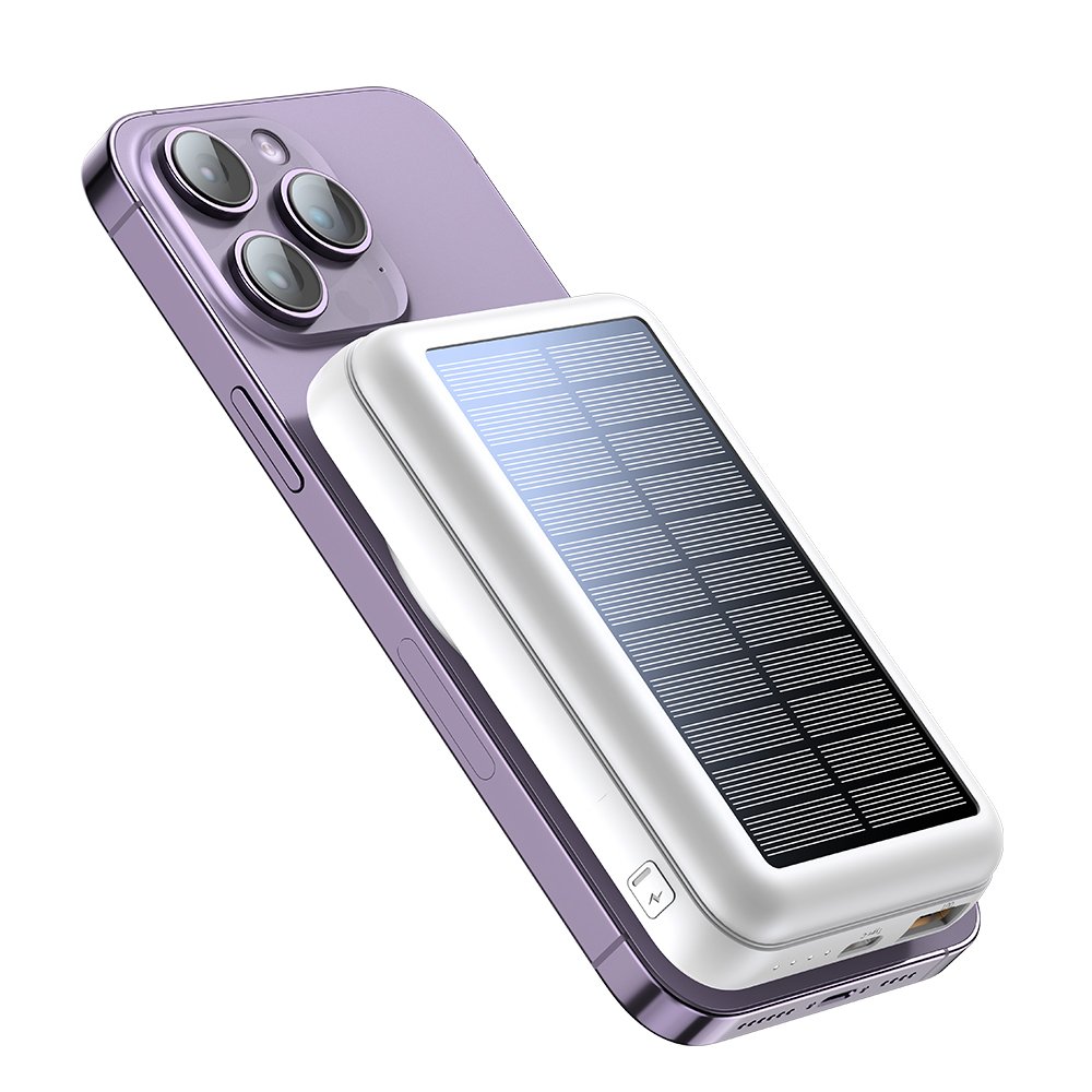 Mini Power Bank Charger 10000mAh Large Capacity PD20W Fast Charging Magnetic Portable Wireless Charging Solar Mobile Power