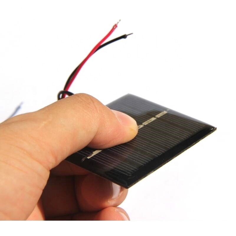 BUHESHUI 0.3W 3V Mini Solar Panel with Wires Polycrystalline Solar Cell DIY Solar Charger & Education Kits 65*48MM