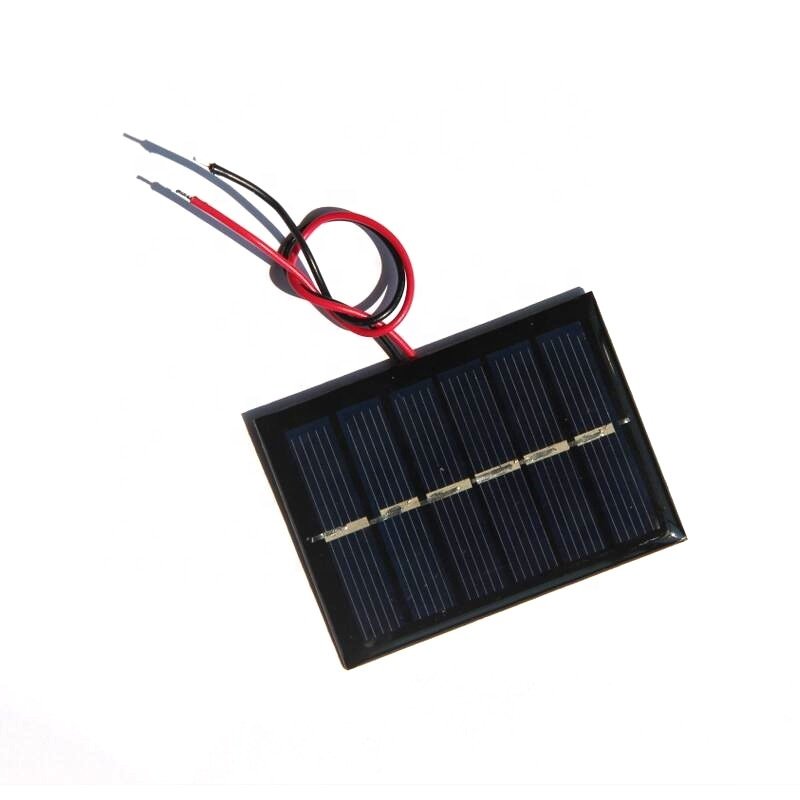 BUHESHUI 0.3W 3V Mini Solar Panel with Wires Polycrystalline Solar Cell DIY Solar Charger & Education Kits 65*48MM