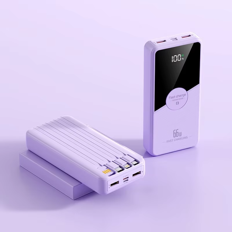 Portable Charger with Built-in Cables,20000mAh Power Bank for iPhone, Slim Fast Charge Battery Pack, Travel Essentials Powerbank