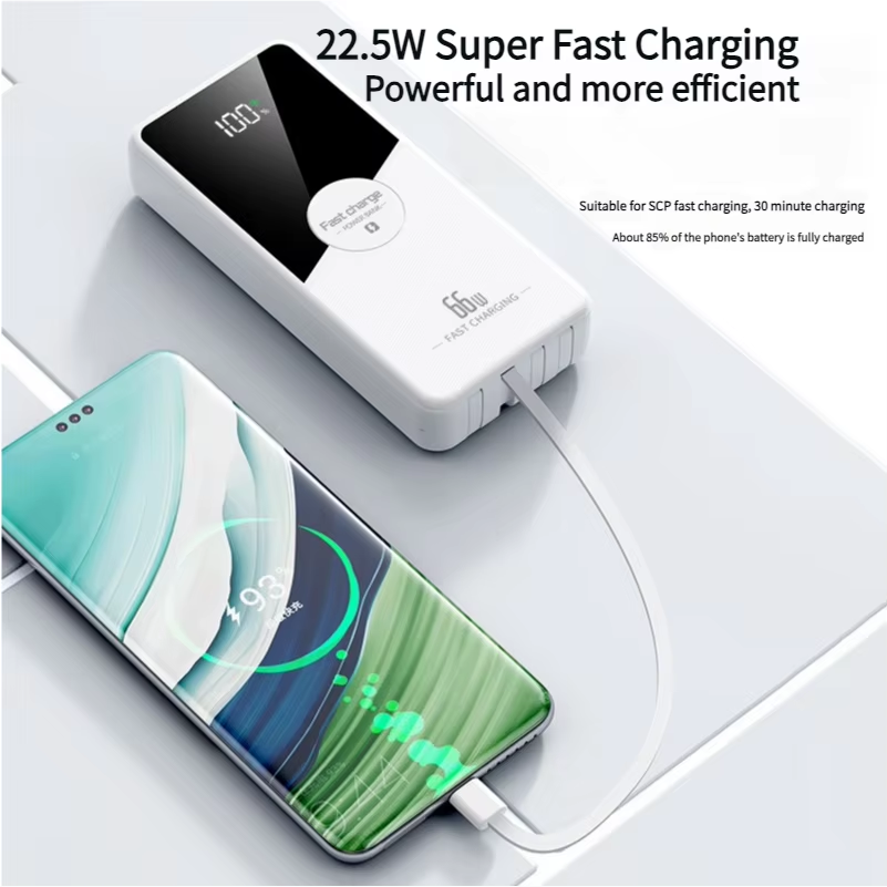 Portable Charger with Built-in Cables,20000mAh Power Bank for iPhone, Slim Fast Charge Battery Pack, Travel Essentials Powerbank