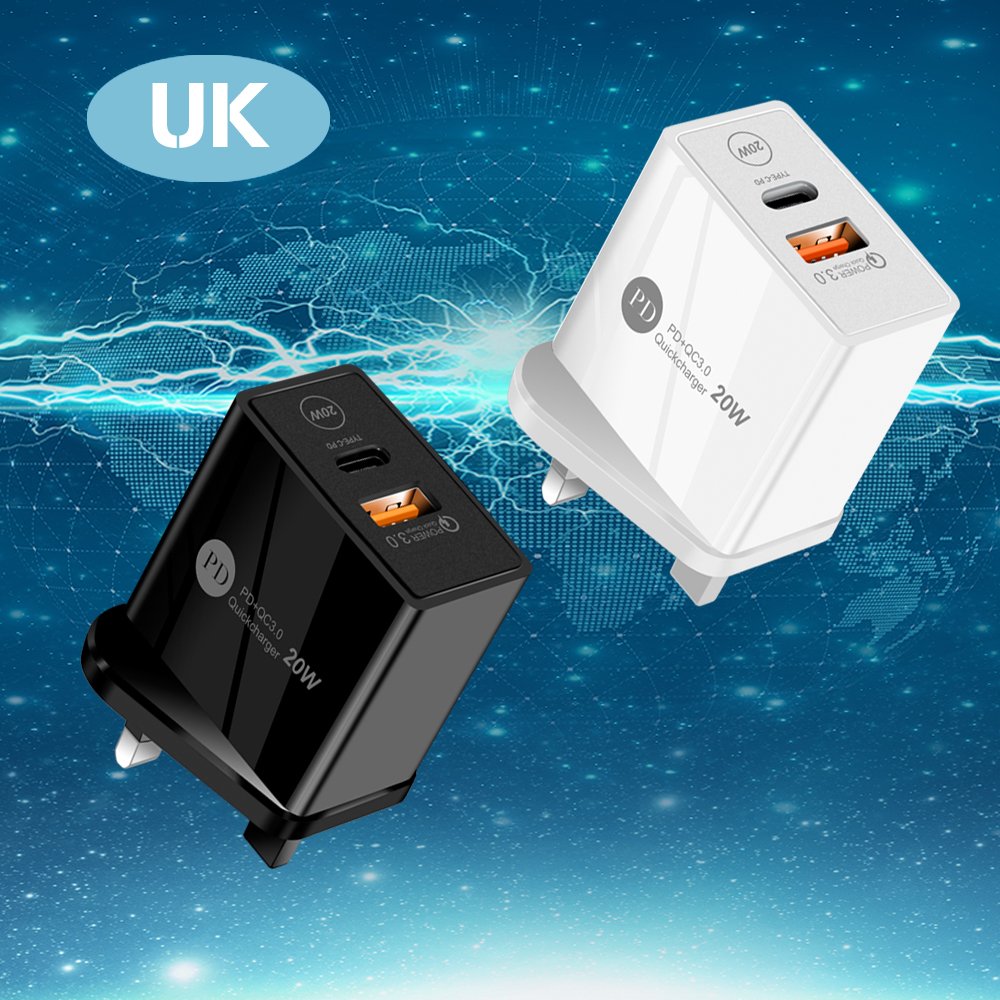 New Design Pd20w+qc3.0 Mobile Phone Charger For Iphone12 Samsung Lg Huawei Htc Iphone12type-c Charging Port Adapter