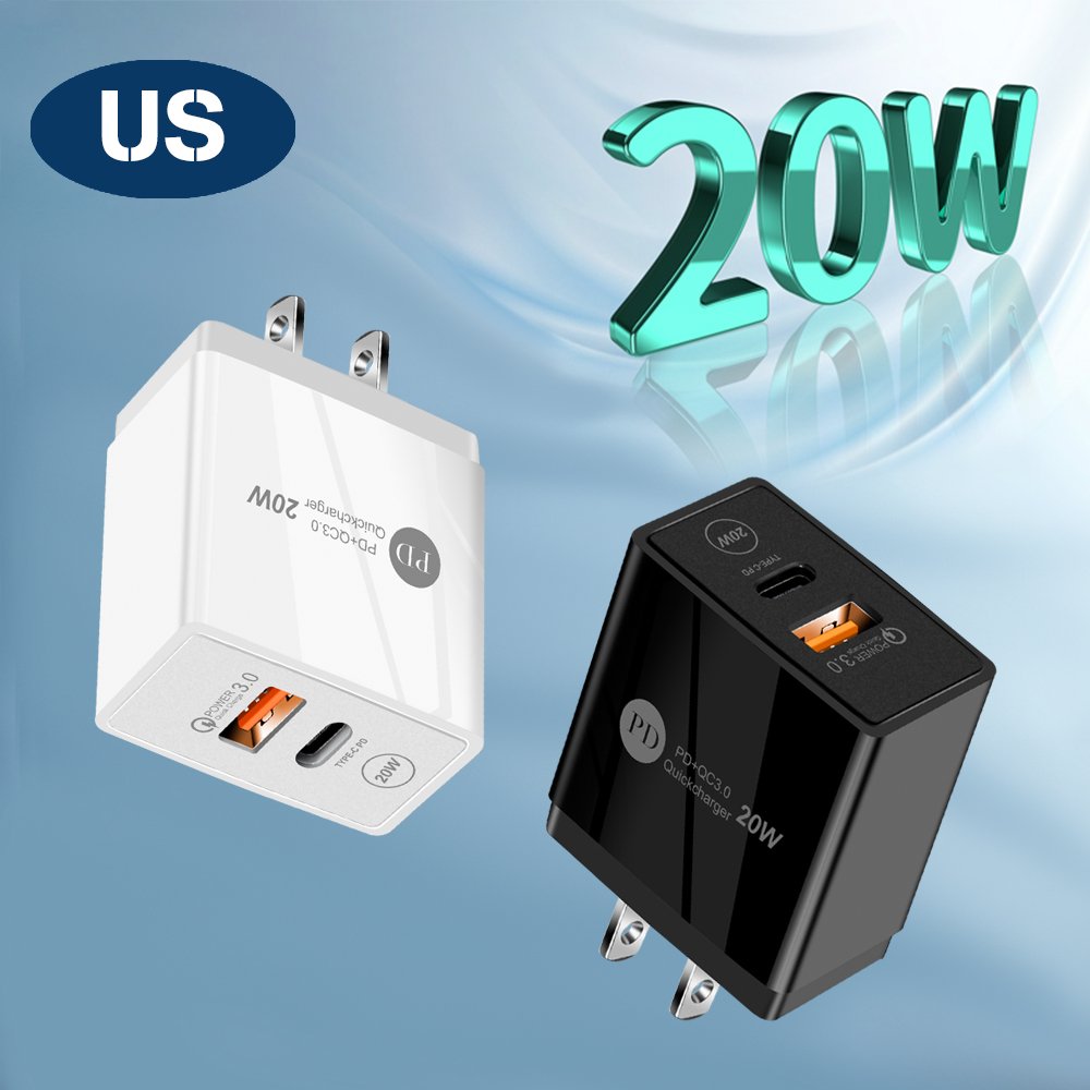 New Design Pd20w+qc3.0 Mobile Phone Charger For Iphone12 Samsung Lg Huawei Htc Iphone12type-c Charging Port Adapter