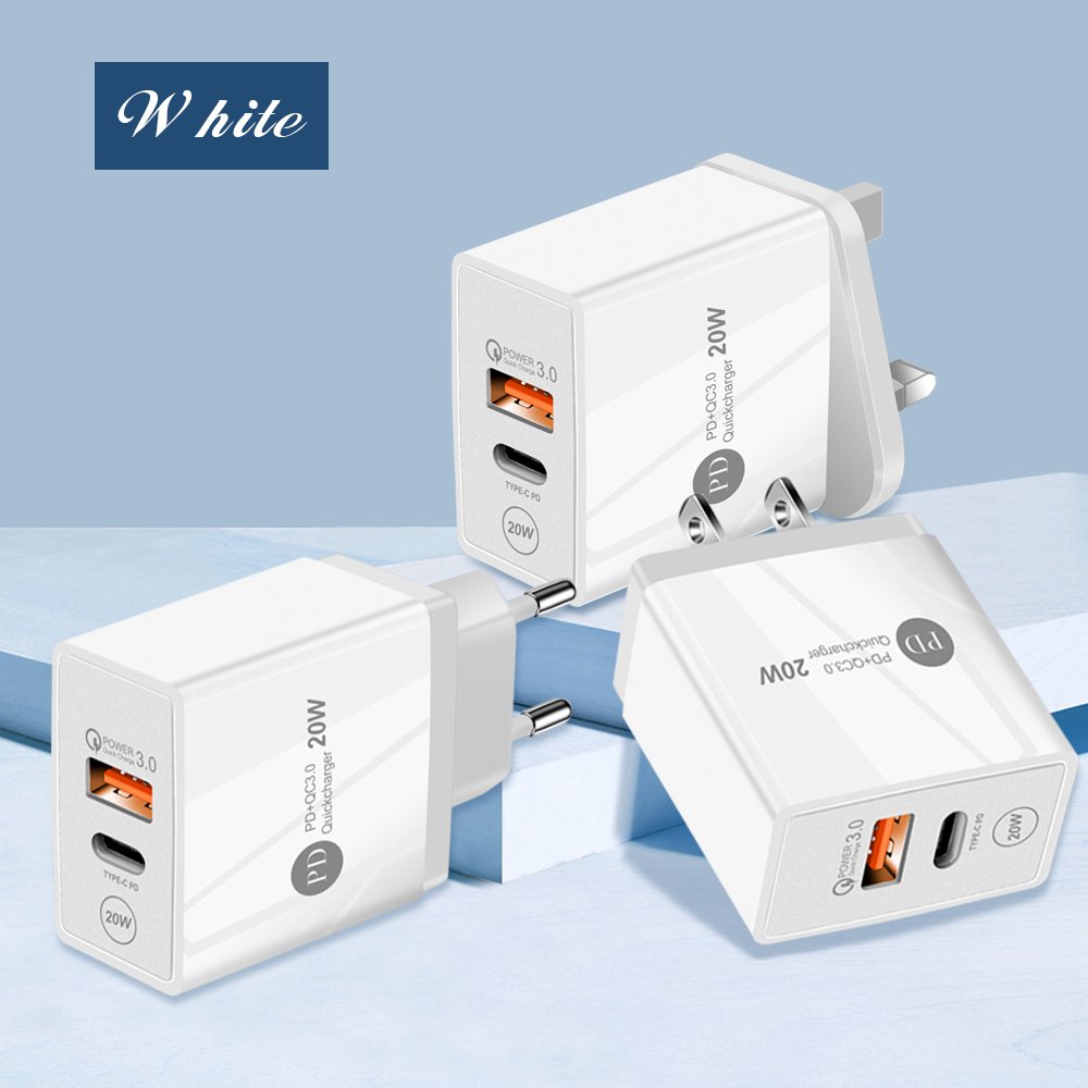 New Design Pd20w+qc3.0 Mobile Phone Charger For Iphone12 Samsung Lg Huawei Htc Iphone12type-c Charging Port Adapter