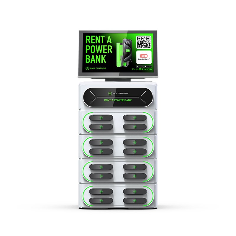 6000mah rental power bank power station 16 slots integrated stackable fast chargers vending machine sharing charging station