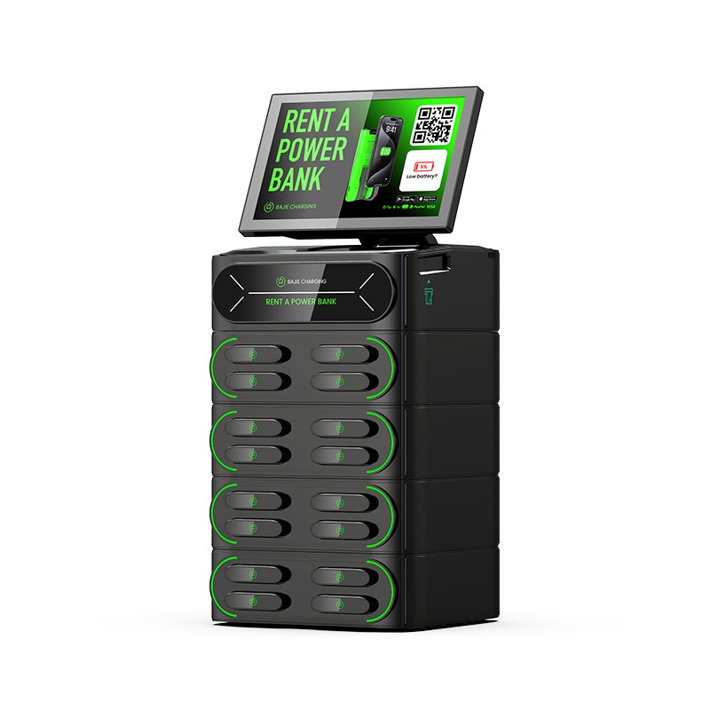 6000mah rental power bank power station 16 slots integrated stackable fast chargers vending machine sharing charging station